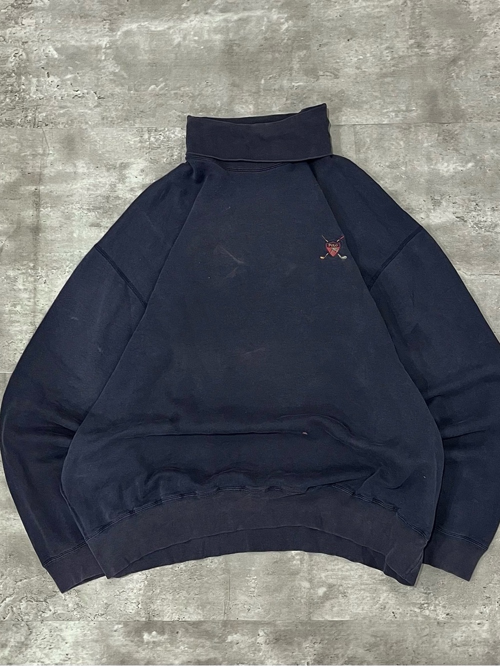 Polo Ralph Lauren Turtle Neck Sweater Navy Pullover Mens XXL